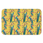 Vintage Watercolor Peacock Print Indoor Door Mat