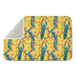 Vintage Watercolor Peacock Print Indoor Door Mat