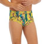 Vintage Watercolor Peacock Print Men's Briefs