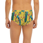 Vintage Watercolor Peacock Print Men's Briefs