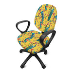 Vintage Watercolor Peacock Print Office Chair Cover