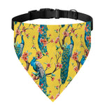 Vintage Watercolor Peacock Print Over The Collar Dog Bandana