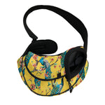 Vintage Watercolor Peacock Print Pet Sling Carrier