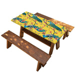 Vintage Watercolor Peacock Print Picnic Table Cover