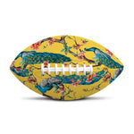 Vintage Watercolor Peacock Print Rugby Ball