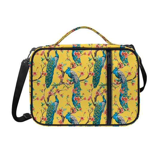 Vintage Watercolor Peacock Print Shoulder Strap Bible Bag