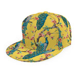 Vintage Watercolor Peacock Print Snapback Cap