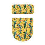 Vintage Watercolor Peacock Print Toilet Lid And Tank Cover Set