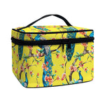 Vintage Watercolor Peacock Print Travel Makeup Bag