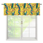 Vintage Watercolor Peacock Print Window Valance