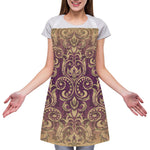 Vintage Western Damask Floral Print Adjustable Apron