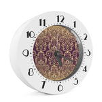 Vintage Western Damask Floral Print Alarm Clock