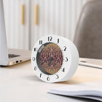 Vintage Western Damask Floral Print Alarm Clock