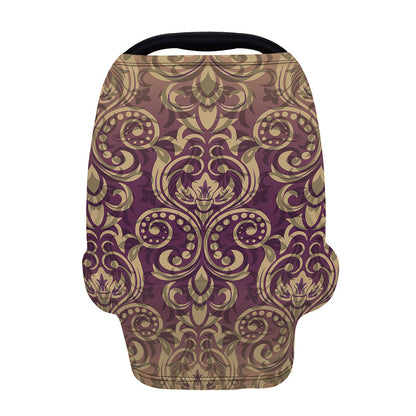 Vintage Western Damask Floral Print Baby Seat Cover