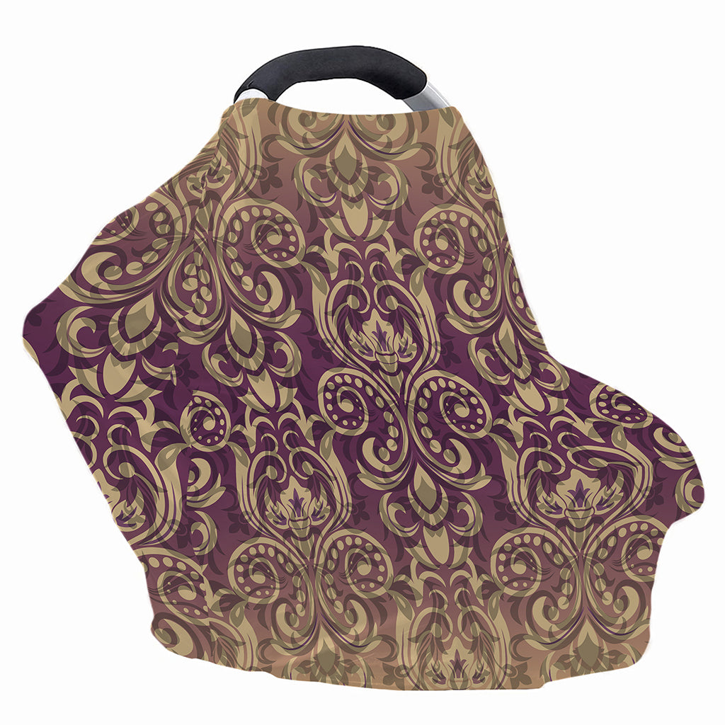 Vintage Western Damask Floral Print Baby Seat Cover