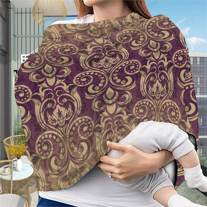 Vintage Western Damask Floral Print Baby Seat Cover