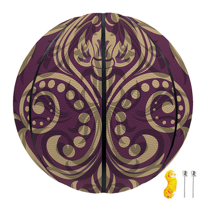 Vintage Western Damask Floral Print Basketball