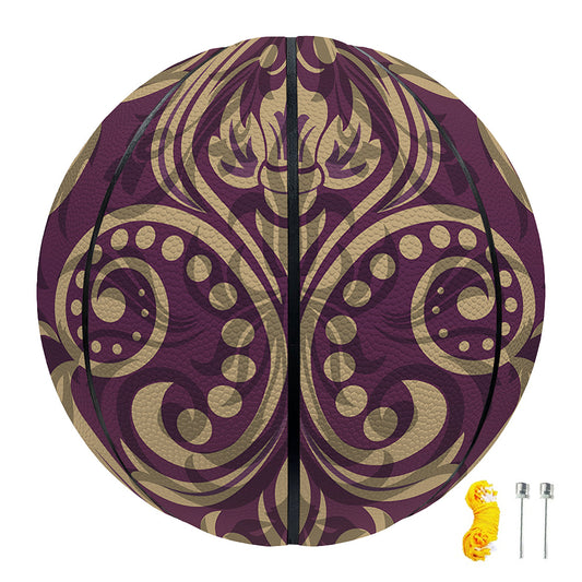Vintage Western Damask Floral Print Basketball