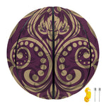 Vintage Western Damask Floral Print Basketball