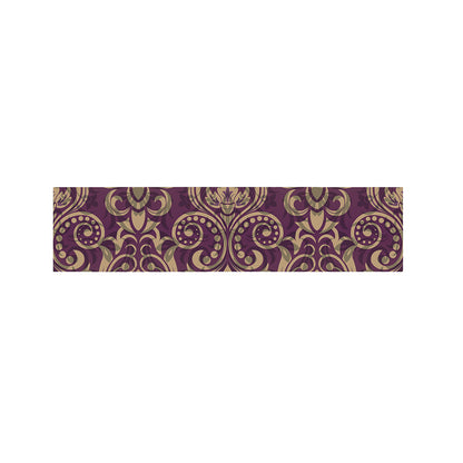 Vintage Western Damask Floral Print Bed Runner