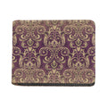 Vintage Western Damask Floral Print Bifold Wallet