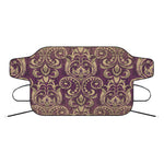 Vintage Western Damask Floral Print Car Windshield Snow Cover