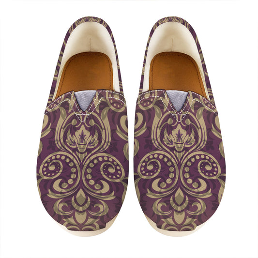 Vintage Western Damask Floral Print Casual Shoes