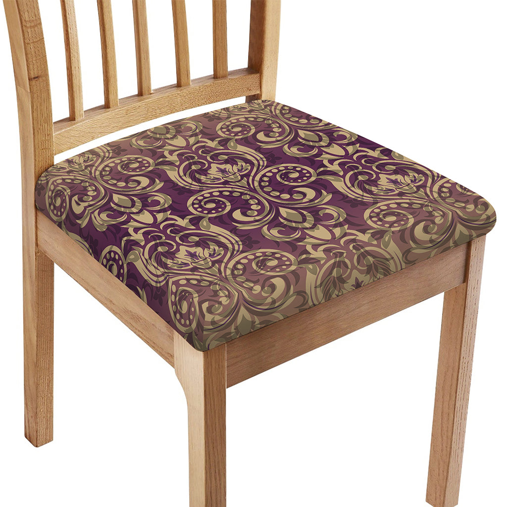 Vintage Western Damask Floral Print Chair Cushion Cover