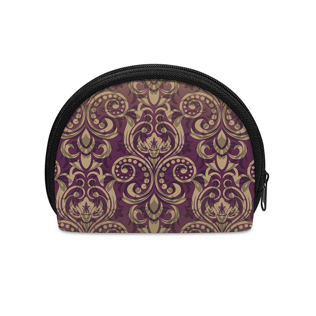 Vintage Western Damask Floral Print Coin Purse