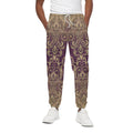 Vintage Western Damask Floral Print Cotton Sweatpants