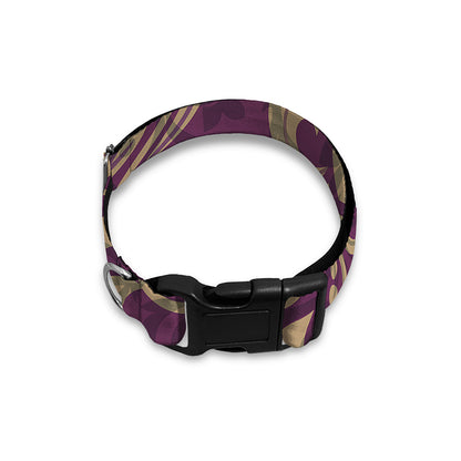 Vintage Western Damask Floral Print Dog Collar
