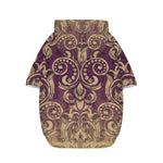 Vintage Western Damask Floral Print Dog Zip Up Hoodie