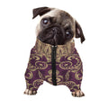 Vintage Western Damask Floral Print Dog Zip Up Jacket