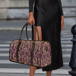 Vintage Western Damask Floral Print Duffle Bag