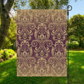 Vintage Western Damask Floral Print Garden Flag