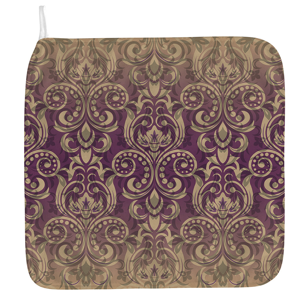 Vintage Western Damask Floral Print Hand Towel