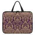 Vintage Western Damask Floral Print Laptop Sleeve With Handle