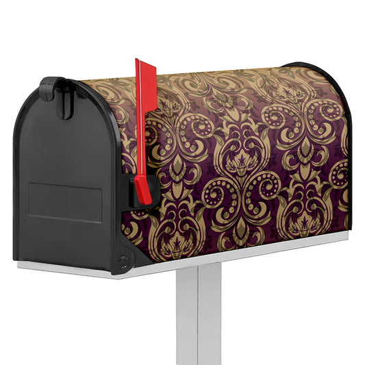 Vintage Western Damask Floral Print Mailbox Cover