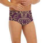 Vintage Western Damask Floral Print Men's Briefs