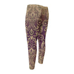 Vintage Western Damask Floral Print Men's Compression Pants