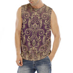 Vintage Western Damask Floral Print Men's Fitness Tank Top