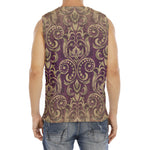 Vintage Western Damask Floral Print Men's Fitness Tank Top