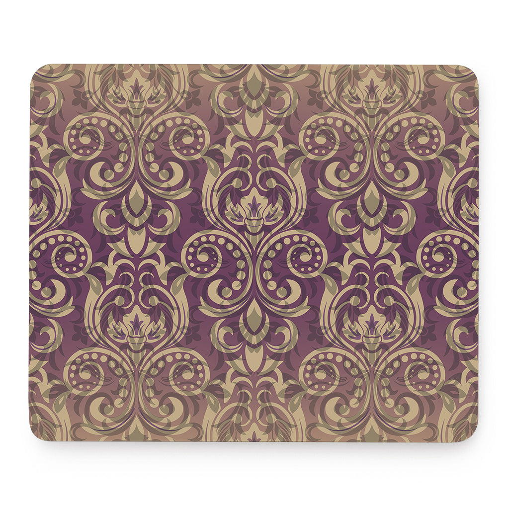 Vintage Western Damask Floral Print Mouse Pad