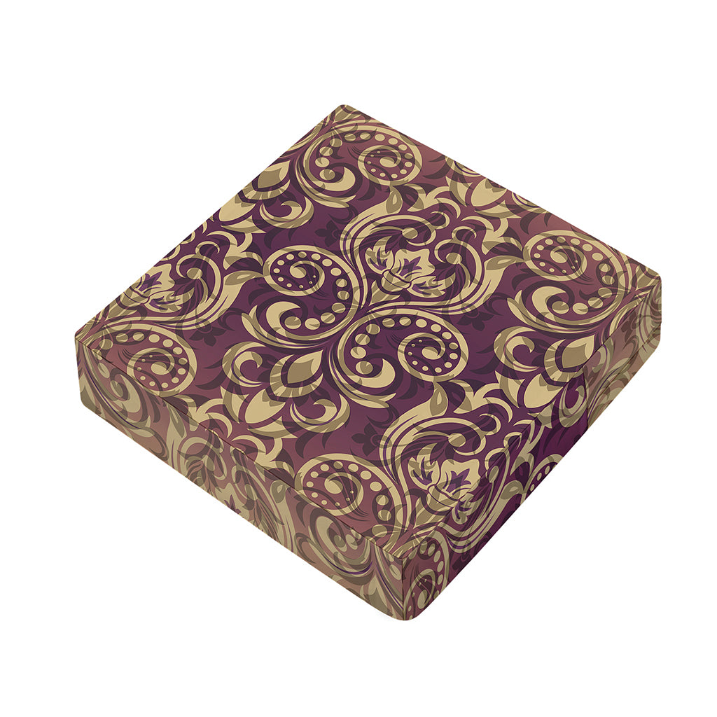 Vintage Western Damask Floral Print Outdoor Seat Cushion Cover