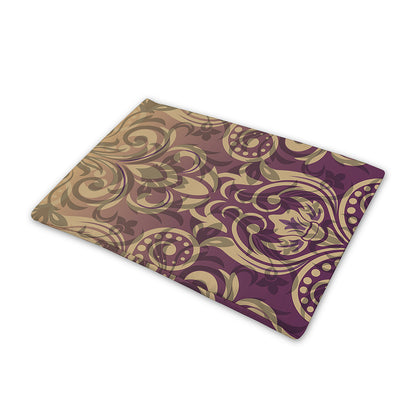 Vintage Western Damask Floral Print Pet Cooling Mat Cover