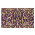 Vintage Western Damask Floral Print Polyester Doormat