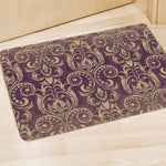 Vintage Western Damask Floral Print Polyester Doormat