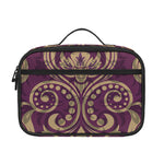 Vintage Western Damask Floral Print Portable Lunch Bag