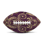 Vintage Western Damask Floral Print Rugby Ball