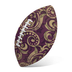 Vintage Western Damask Floral Print Rugby Ball